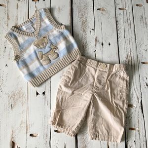 Lullaby Club Baby Boy Set - Vest And Pants
